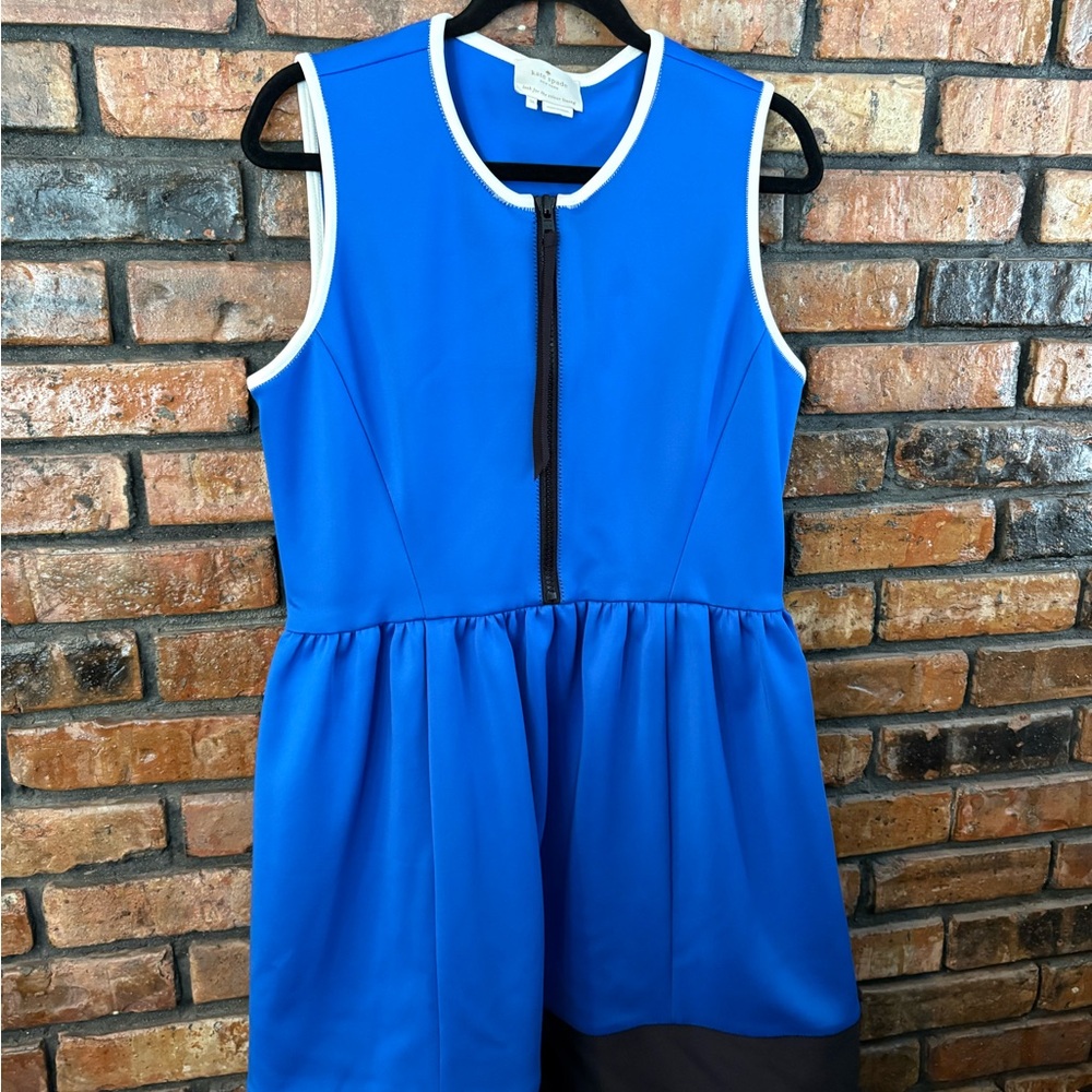 Kate Spade Vibrant Blue Dress with Black Detail